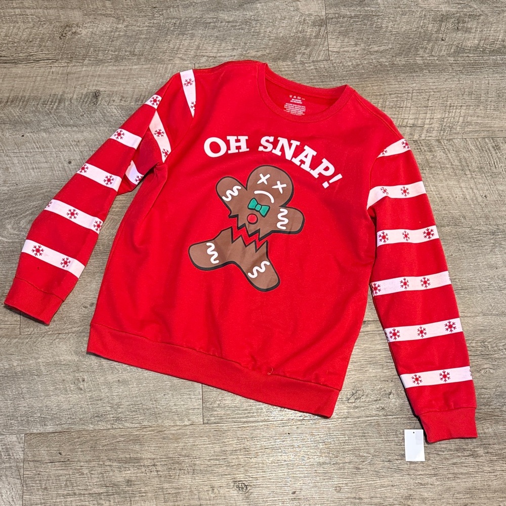 Red 'Oh Snap!' Gingerbread Sweater